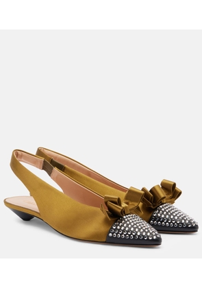 Chloe Alba 20 embellished satin slingback pumps