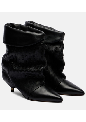 Isabel Marant Edrika 45 laser-cut leather ankle boots