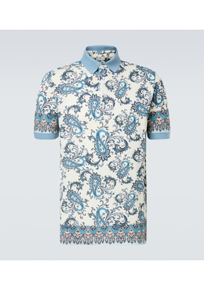 Etro Paisley cotton pique polo shirt