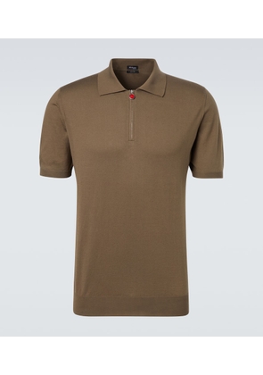 Kiton Cotton half-zip polo shirt