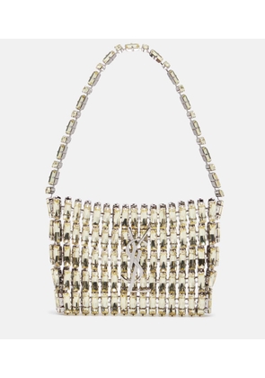 Saint Laurent Cassandre Micro crystal-embellished clutch