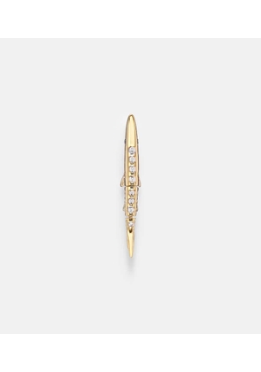Yvonne Leon Marlin Pm 9kt gold single earring with diamonds