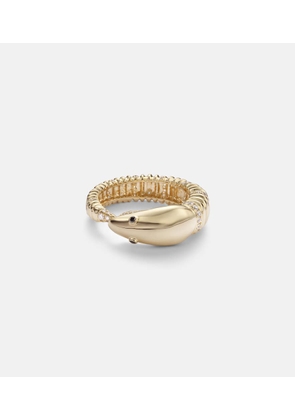 Yvonne Leon Ecrevisse 9kt gold ring with diamonds