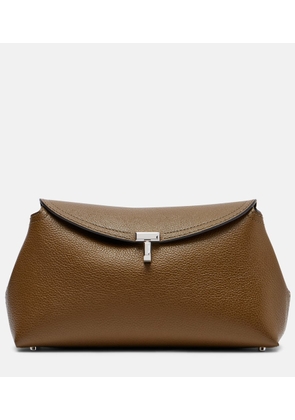 Toteme T-Lock leather clutch