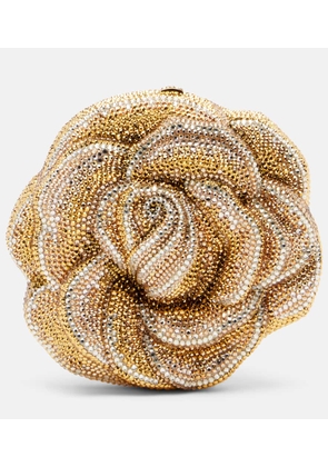 Judith Leiber Couture Golden Rose crystal-embellished clutch