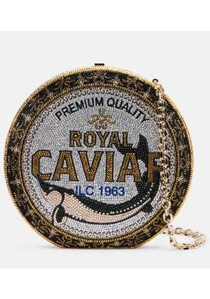 Judith Leiber Couture Royal Caviar crystal-embellished clutch