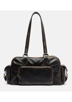 Miu Miu Pocket leather shoulder bag