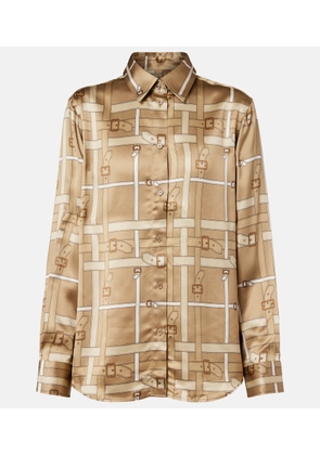 Burberry Emma printed satin shirt