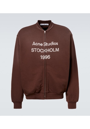 Acne Studios Logo printed cotton-blend sweatshirt