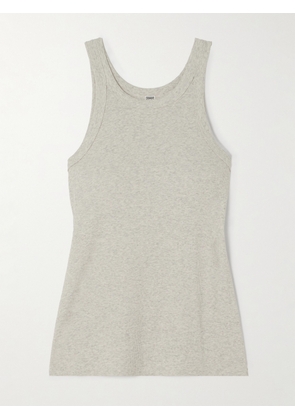 TOTEME - Ribbed Organic Cotton-blend Jersey Tank - Gray - xx small,x small,small,medium,large,x large