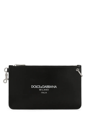 Dolce & Gabbana logo-lettering clutch bag - Black