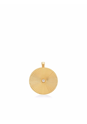 Monica Vinader Disco round diamond pendant - Gold
