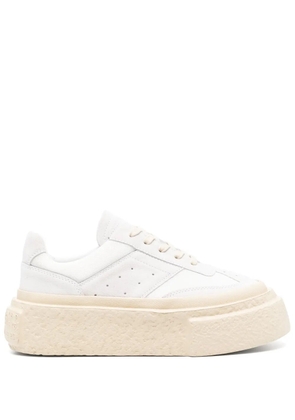MM6 Maison Margiela numbers-motif leather sneakers - White