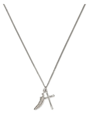 Emanuele Bicocchi piuma-pendant necklace - Silver