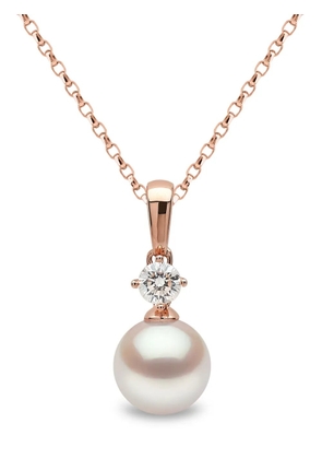 Yoko London 18kt rose gold Akoya pearl and diamond necklace - Pink