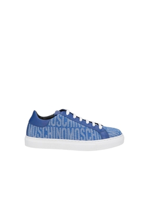 Moschino Couture Blue Leather Low Top Sneakers - EU37/US7