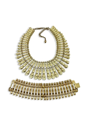 Jennifer Gibson Jewellery 1960s Bsk Cleopatra gold-plated necklace and bracelet set