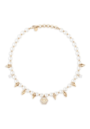 Philipp Plein pearls necklace - Gold