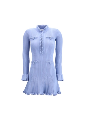 Self-Portrait Light Blue Viscose Casual Dress - L