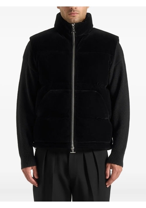 Manière De Voir Manu velvet puffer gilet - Black