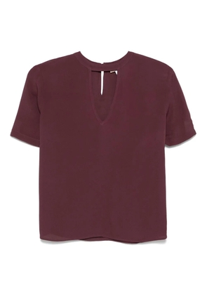 TWINSET keyhole-neckline short-sleeve top - Red