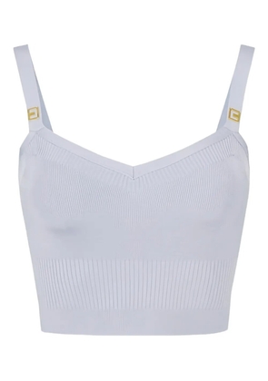 Elisabetta Franchi sweetheart logo-detail top - Grey