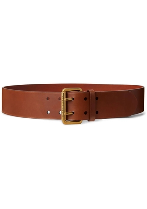 Ralph Lauren Collection logo-engraved leather belt - Brown
