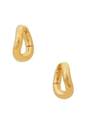 Balenciaga Loop Earrings in Shiny Gold - Metallic Gold. Size all.