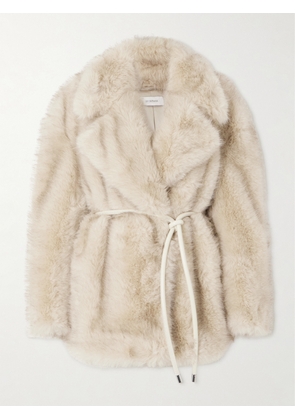Sportmax - Rosaria Belted Plush Jacket - Neutrals - x small,small,medium,large