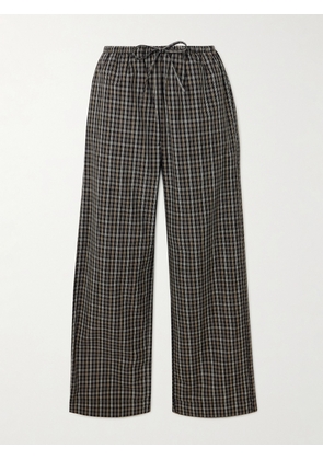 RÓHE - Checked Cotton-poplin Wide-leg Pants - Multi - FR 34,FR 36,FR 38,FR 40,FR 42,FR 44