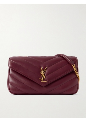 SAINT LAURENT - Loulou Quilted Leather Shoulder Bag - Red - One size