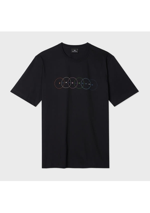 PS Paul Smith Black Multi Circles Print T-Shirt