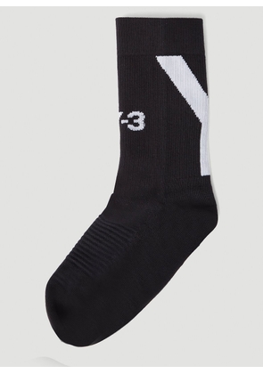 Y-3 High-top Logo Socks - Man Socks Black M