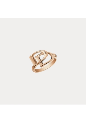 Rose Gold Double-Stirrup Ring