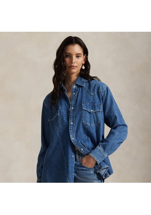 Denim Trapeze Western Shirt