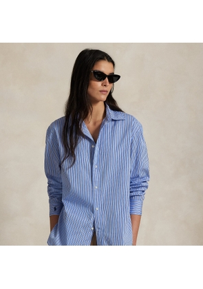 Oversize Fit Striped Cotton Shirt