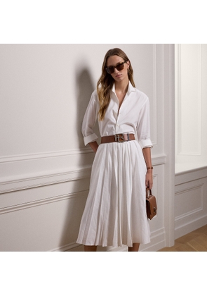 Arnav Pleated Linen-Blend Skirt