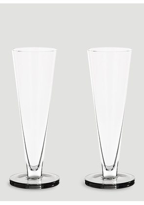 Tom Dixon Set Of Two Flute Glasses -  Glassware White One Size