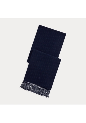Chalk-Stripe Cashmere-Wool Scarf