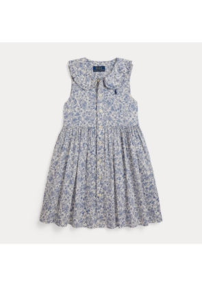 Floral Slub Cotton Shirtdress