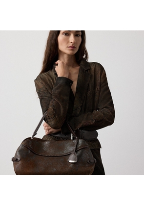 The  Ralph Lauren Peached Denim Shoulder Bag