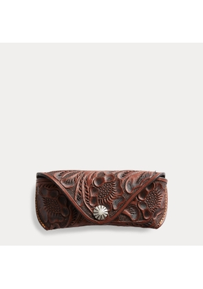 Hand-Tooled Leather Eyeglass Case