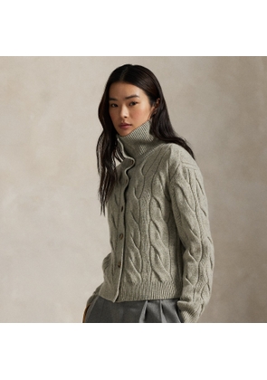 Cable Wool-Cashmere Cardigan
