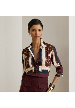Classic Fit Equestrian-Print Twill Shirt