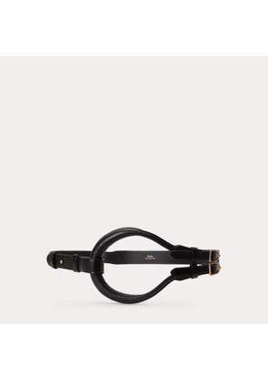 Double-Buckle Equestrian Leather Belt