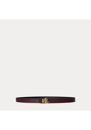 Logo Reversible Skinny Leather Belt