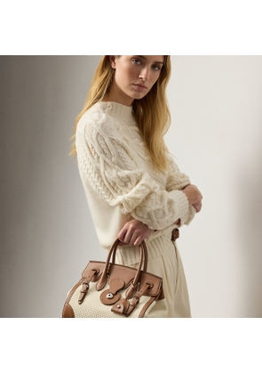 Soft Ricky 27 Calfskin-Trim Woven Bag