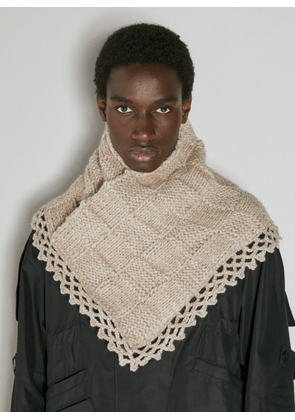 Kiko Kostadinov Apasia Crochet Scarf - Man Scarves Beige One Size