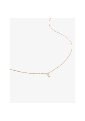 Monica Vinader Small Letter T 14ct Yellow-Gold Pendant Necklace
