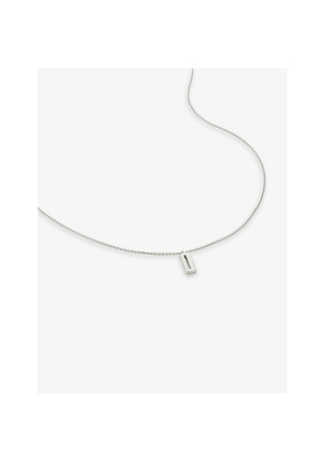 Womens Monica Vinader I Letter-Charm Sterling-Silver Pendant Necklace
